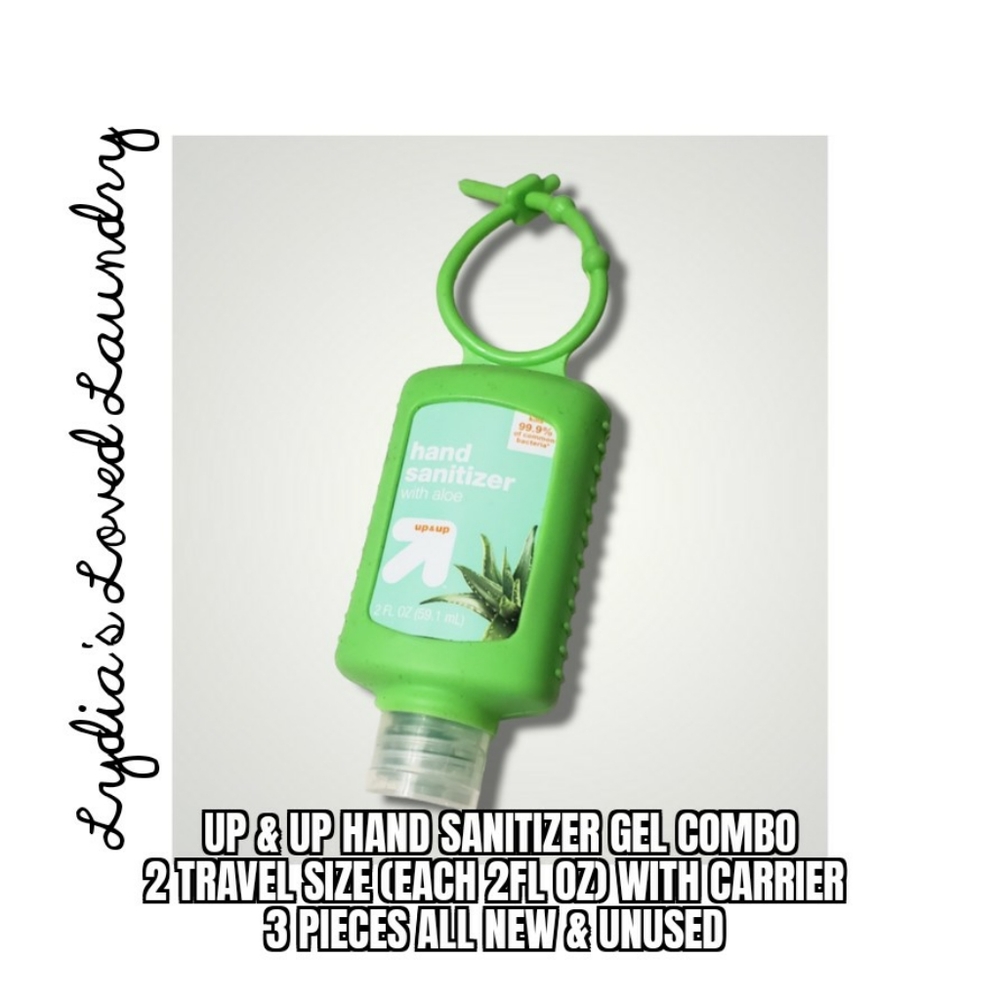 💥 5/$10 Up & Up Hand Sanitizer Gel 3 Piece Combo / Lot - 2 Bottles + Carrier